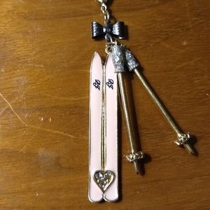 Betsey Johnson skis and poles charm
